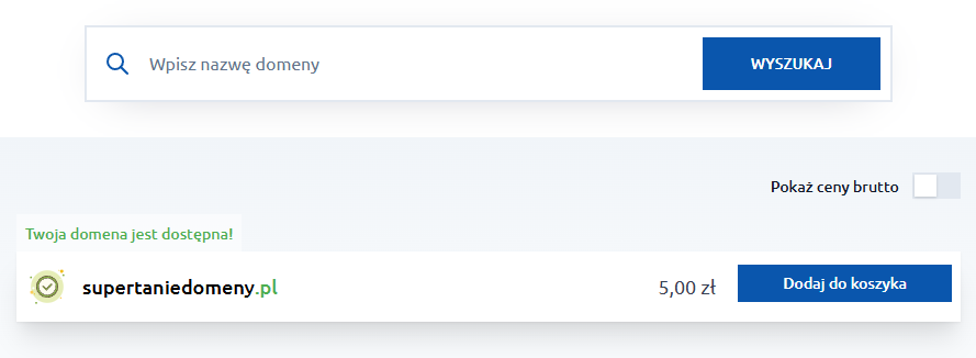 Nowa cena domeny .pl w VH.pl